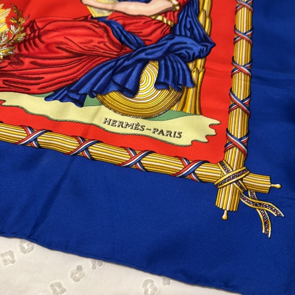HERMÈS PARIS 1980s 'Hermés’ French Revolution commemorative silk scarf France - Picture 2 of 13